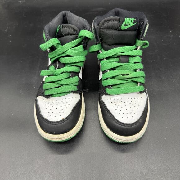Nike Air Jordan Retro 1 High OG PS Lucky Green Sneakers FD1412-031 Kids Size 12C - Picture 3 of 8
